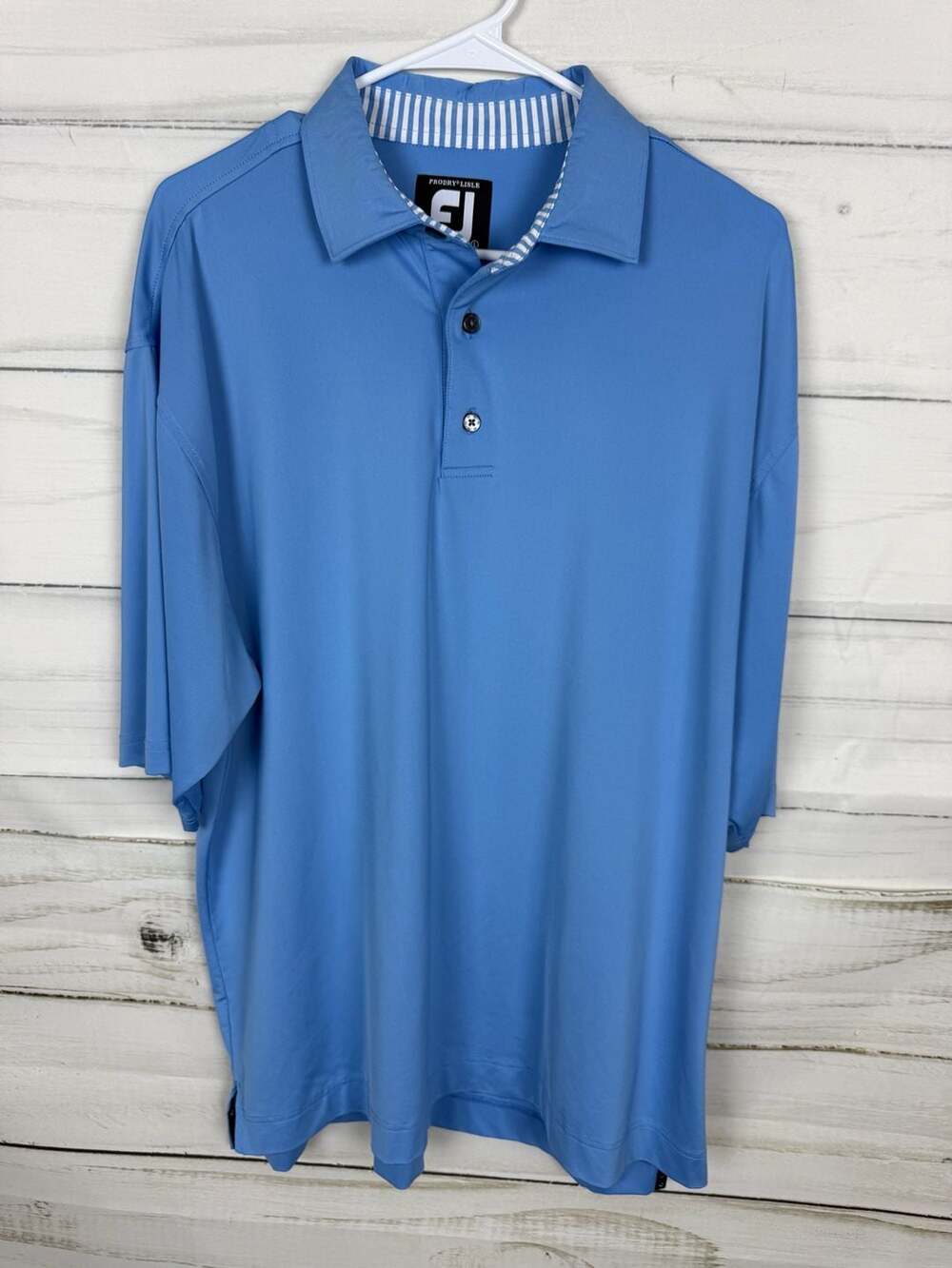 FootJoy ProDry Lisle Light Blue Short Sleeve Golf Polo Shirt